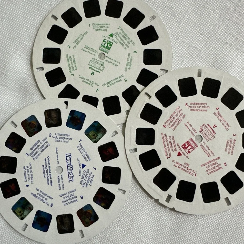 Rare! Lot Of 5 Packs NEW View Master 3D Reels Look Learn Plus Viewer & Reels